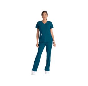 Breeze Womens Scrub Top Bah Blue 4Xl