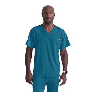 Sk0112 Unisex V Scrub Top Bahblu M
