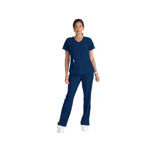 Breeze Womens Scrub Top Navy Xxs