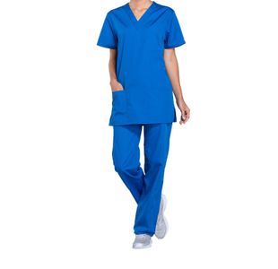 Prof V-Neck Scrub Top Ro Blue 2Xl