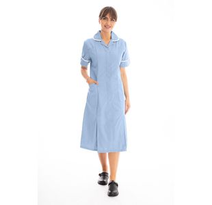 Nursing Dress Sky Blue/White 50