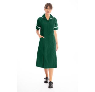 Nursing Dress Bottle Green/White 50