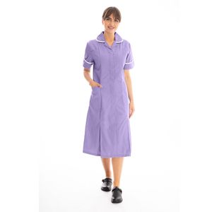 Nursing Dress Lilac/White 36
