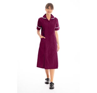 Nursing Dress Maroon/White 44