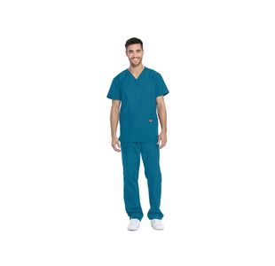Unisex Scrub Set Top/Trs Car Blu 3Xl