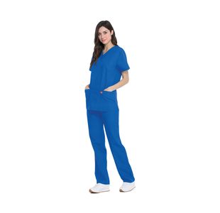 Unisex Scrub Set Top/Trs Ro Blu M