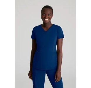 Serene Knit Scrub Top Navy 2Xs
