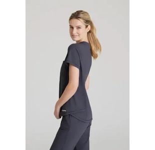 Flow Knit Scrub Top Pewter Xl