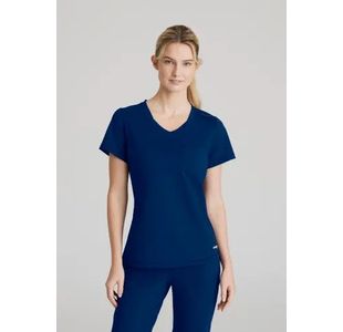 Flow Knit Scrub Top Navy M