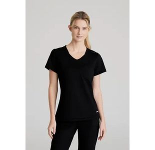 Flow Knit Scrub Top Black 2Xl