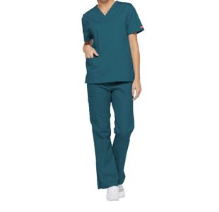 Signature Scrub Top Carib Blue S