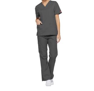 Signature Scrub Top Pewter L