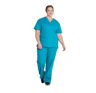 Signature Scrub Top Teal 2Xs