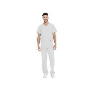 Unisex Scrub Set Top/Trs White S
