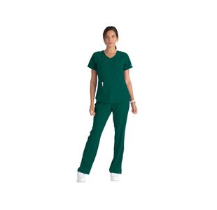 Breeze Womens Scrub Top Hunt Grn Xxs