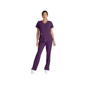Breeze Womens Scrub Top Grape 5Xl