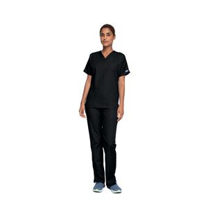 4700 Unisex Scrub Top Black 2Xs