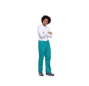 Drawstring Scrub Trs Teal Blue S