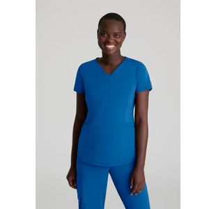 Serene Knit Scrub Top Ro Blue L