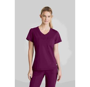 Flow Knit Scrub Top Wine 3Xl