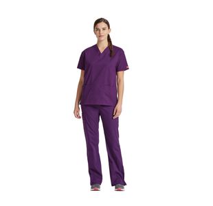 Signature Scrub Top Eggplant S