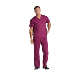 Signature Scrub Top Wine Xs