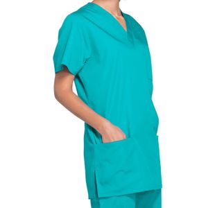 Prof V-Neck Scrub Top Teal Blue 2Xs