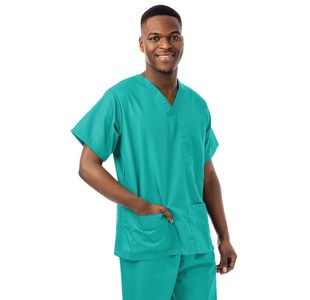 Unisex Lwt Scrub Top Jade M