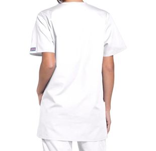 Prof V-Neck Scrub Top White Xl