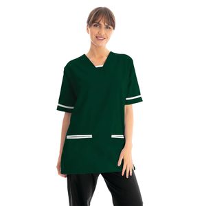 V-Neck Scrub Top Bt Green/White 3Xl