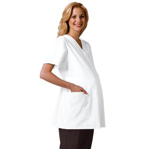 Maternity Scrub Top White 3Xl