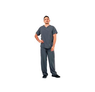 Eco Stretch Scrub Top Pewter L